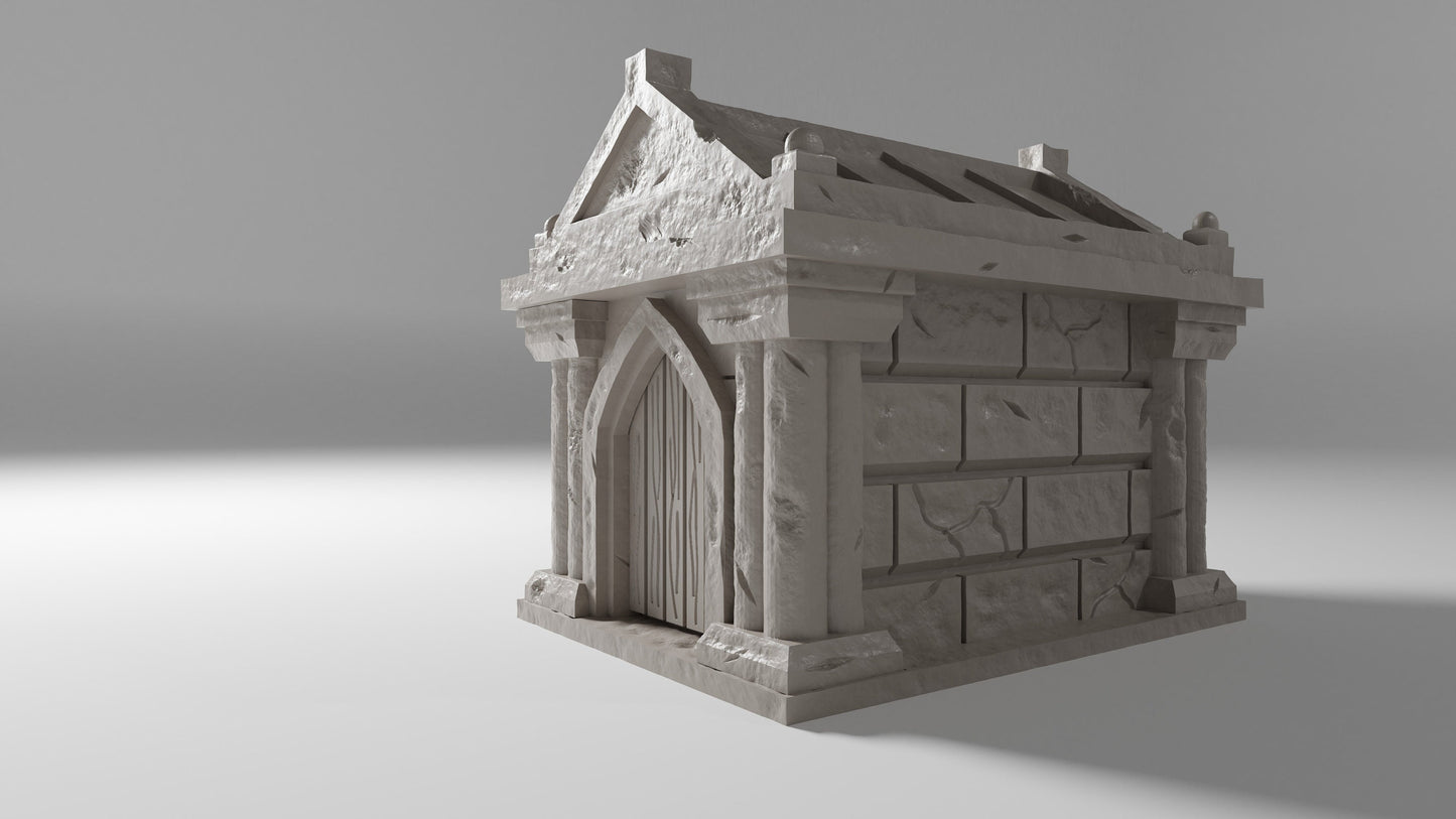 Modular Mausoleum Terrain | RPG Minis | DND | D&D | RPG | Tabletop Gaming | Fantasy Miniatures | From The Pilgrim Terrain