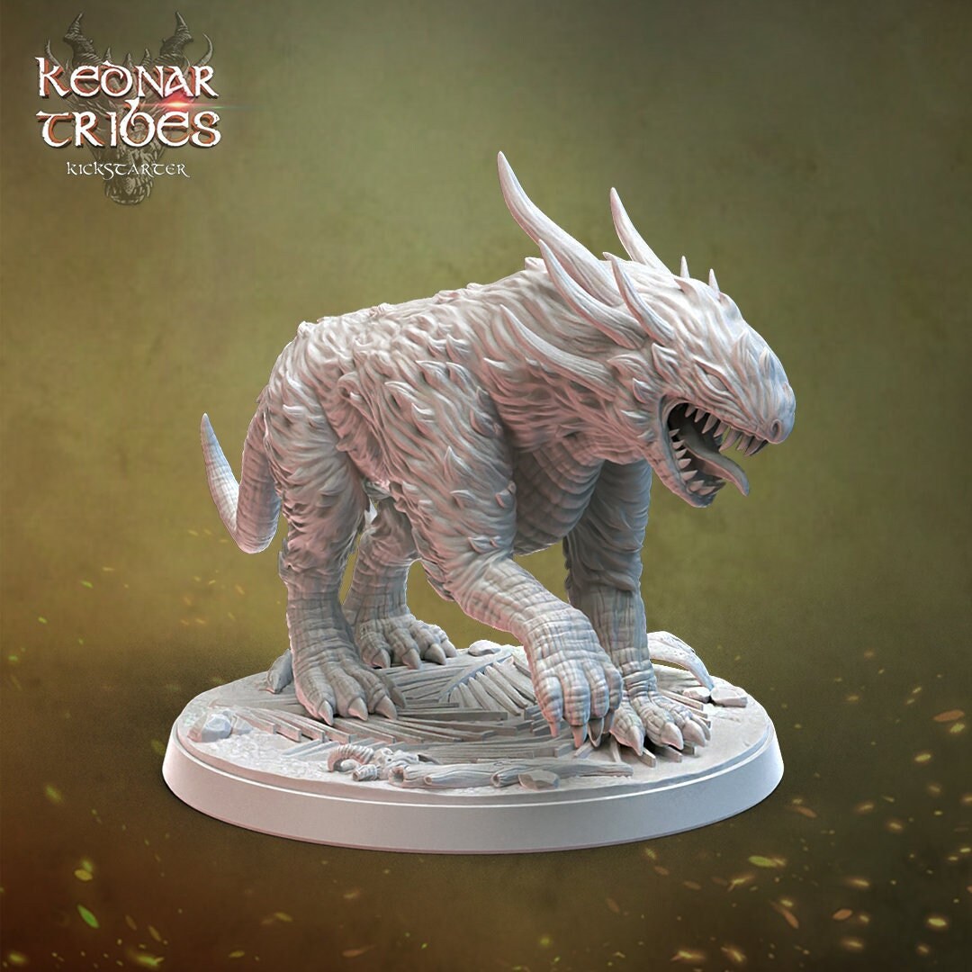 Huge Drake Miniature  | RPG Minis | D&D | DND | RPG | Tabletop Gaming |  From Cursed Forge Miniatures