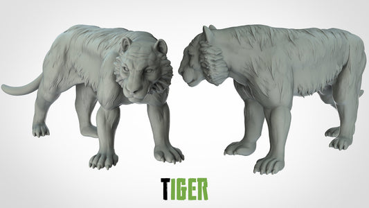 Tiger Miniatures (2 variations)  | RPG Minis | D&D | DND | RPG | Tabletop Gaming |  From 3D IPStudios