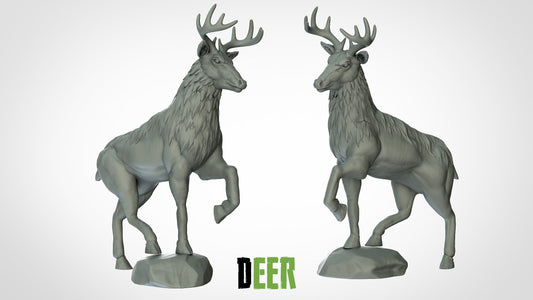 Elk Miniatures (4 variations)  | RPG Minis | D&D | DND | RPG | Tabletop Gaming |  From 3D IPStudios