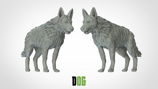 Dog Miniatures (2 variations)  | RPG Minis | D&D | DND | RPG | Tabletop Gaming |  From 3D IPStudios