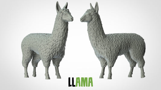 Llama/Alpaca Miniature  | RPG Minis | D&D | DND | RPG | Tabletop Gaming |  From 3D IPStudios
