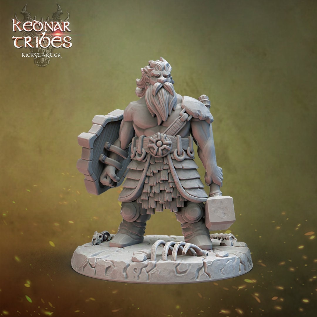 Fire Giant Miniature  | RPG Minis | D&D | DND | RPG | Tabletop Gaming |  From Cursed Forge Miniatures