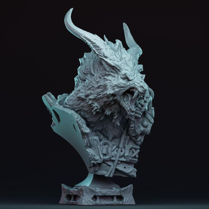 Werewolf Bust  | RPG Minis | D&D | DND | RPG | Tabletop Gaming |  From Witchsong Miniatures