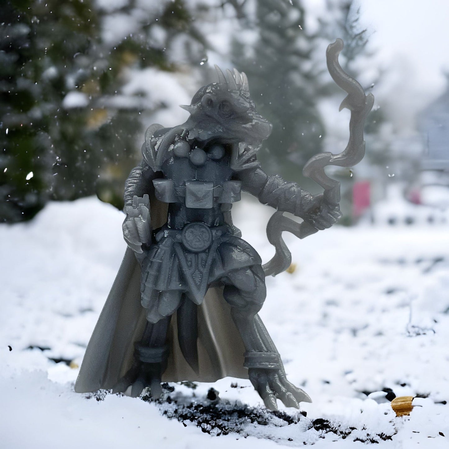 Dragonborn Ranger Miniature  | RPG Minis | D&D | DND | RPG | Tabletop Gaming |  From Cross Lances