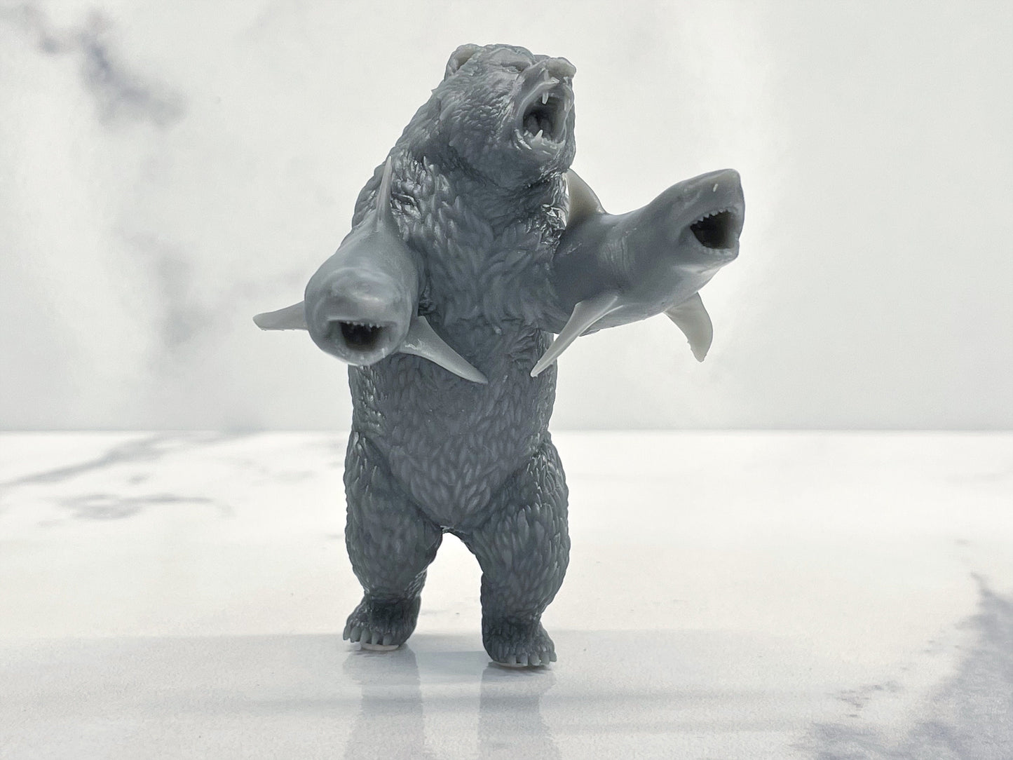 Sharkenbear Miniature  | RPG Minis | D&D | DND | RPG | Tabletop Gaming |  From Yasashii Kyojin Studios