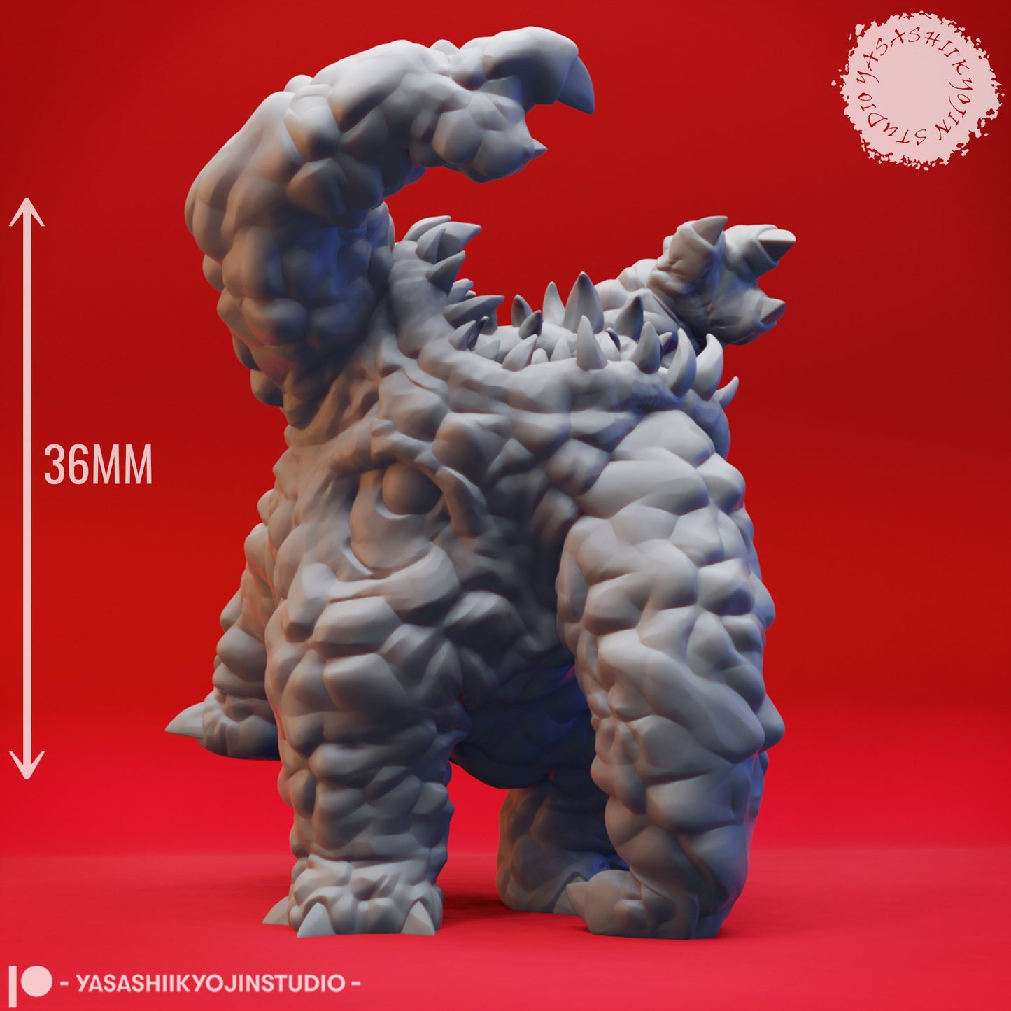 Xorn (Earth Elemental) Miniature  | RPG Minis | D&D | DND | RPG | Tabletop Gaming |  From Yasashii Kyojin Studios