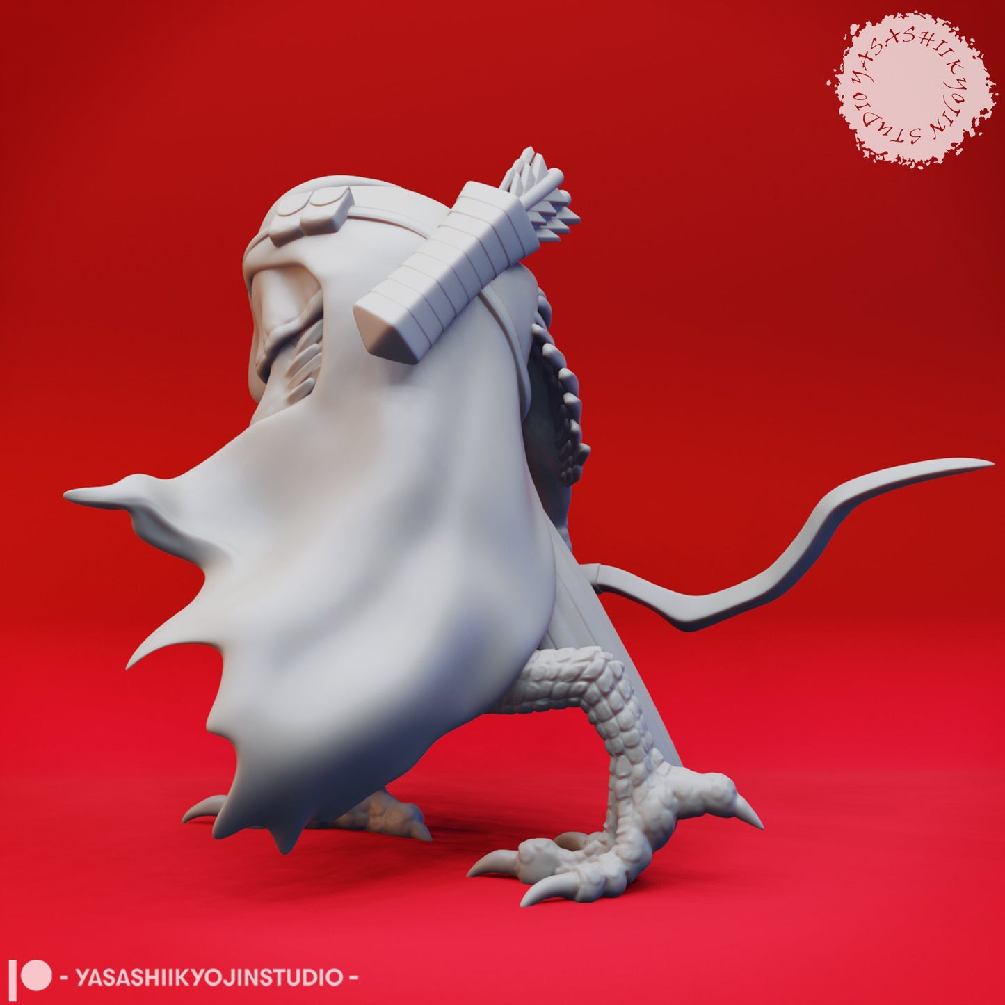 Kenku Ranger Miniature  | RPG Minis | D&D | DND | RPG | Tabletop Gaming |  From Yasashii Kyojin Studios