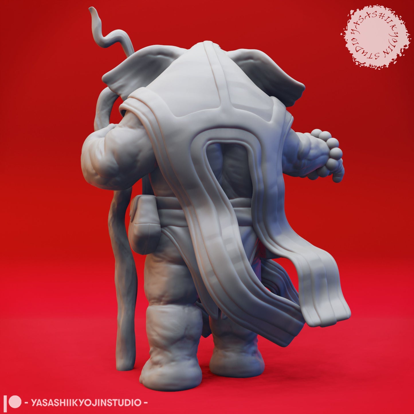 Loxodon Miniatures | D&D Elephant Miniatures | DnD Loxodon | RPG Elephant | DND Fighter Miniature | RPG Barbarian | Tabletop Game Figurine