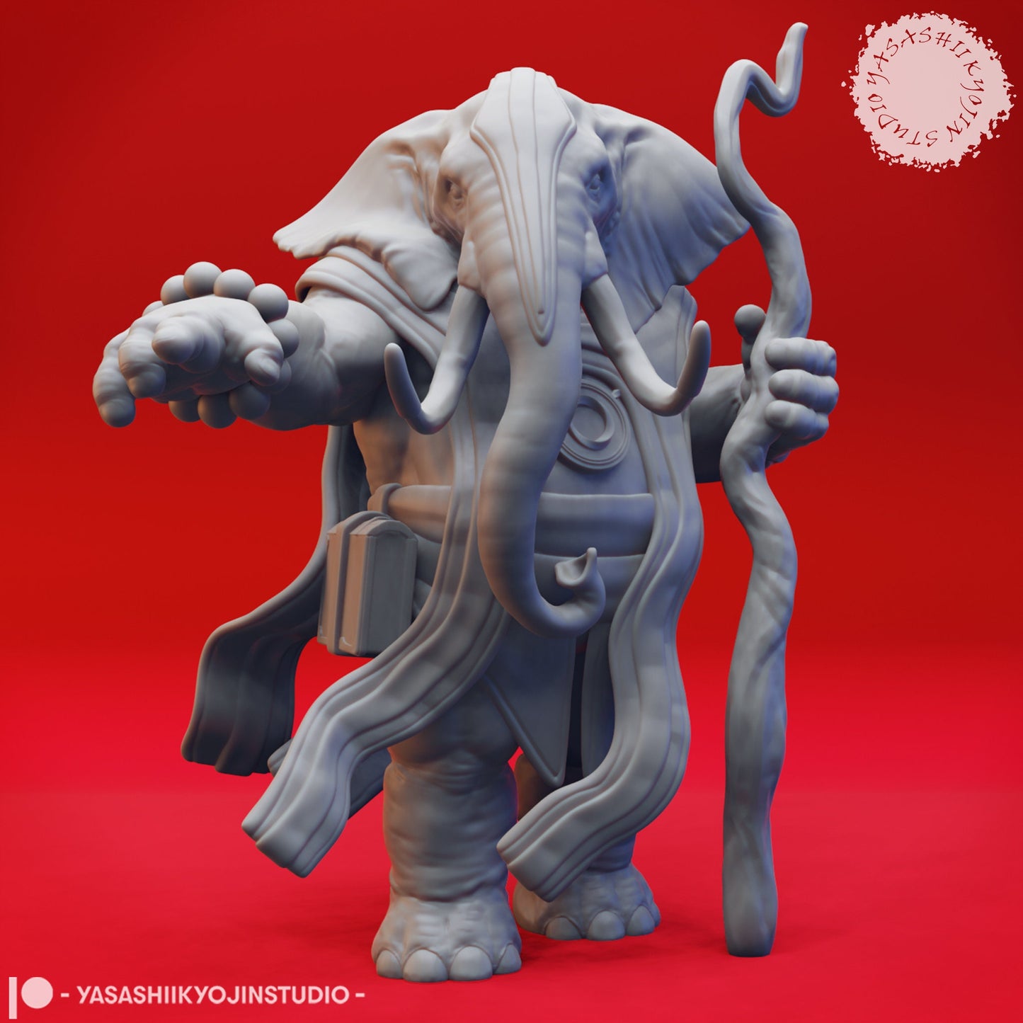 Loxodon Miniatures | D&D Elephant Miniatures | DnD Loxodon | RPG Elephant | DND Fighter Miniature | RPG Barbarian | Tabletop Game Figurine
