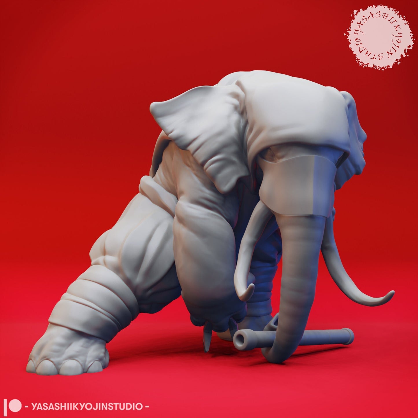 Loxodon Rogue Miniature | D&D Elephant Miniature | DnD Loxodon| RPG Elephant |DND Fighter Miniature | RPG Barbarian | Tabletop Game Figurine