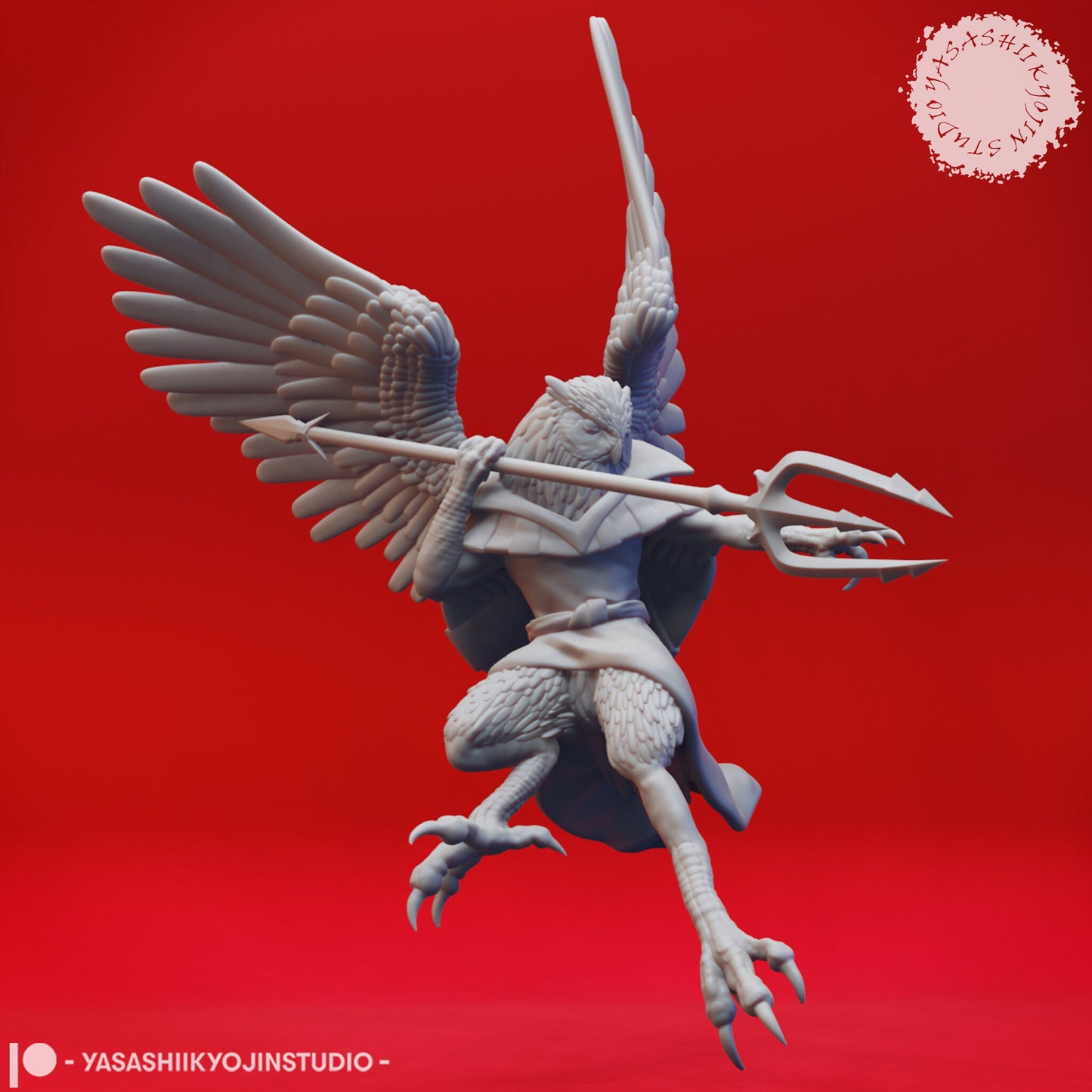 Owlin Ranger Miniature  | RPG Minis | D&D | DND | RPG | Tabletop Gaming |  From Yasashii Kyojin Studios