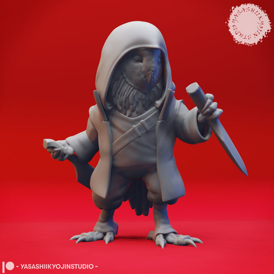 Kenku Rogue Miniature  | RPG Minis | D&D | DND | RPG | Tabletop Gaming |  From Yasashii Kyojin Studios