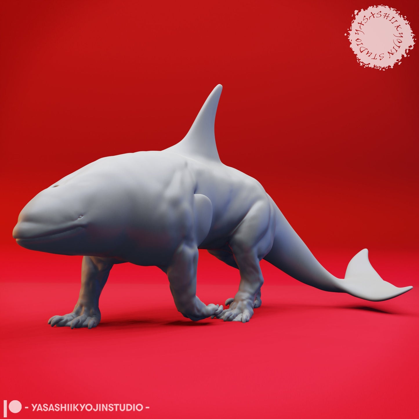 Akhlut Collection (2 Miniatures)  | RPG Killer Whale Mini | D&D Orca | DND Sea Monster | RPG Dolphin | Tabletop Gaming Whale | Kraken