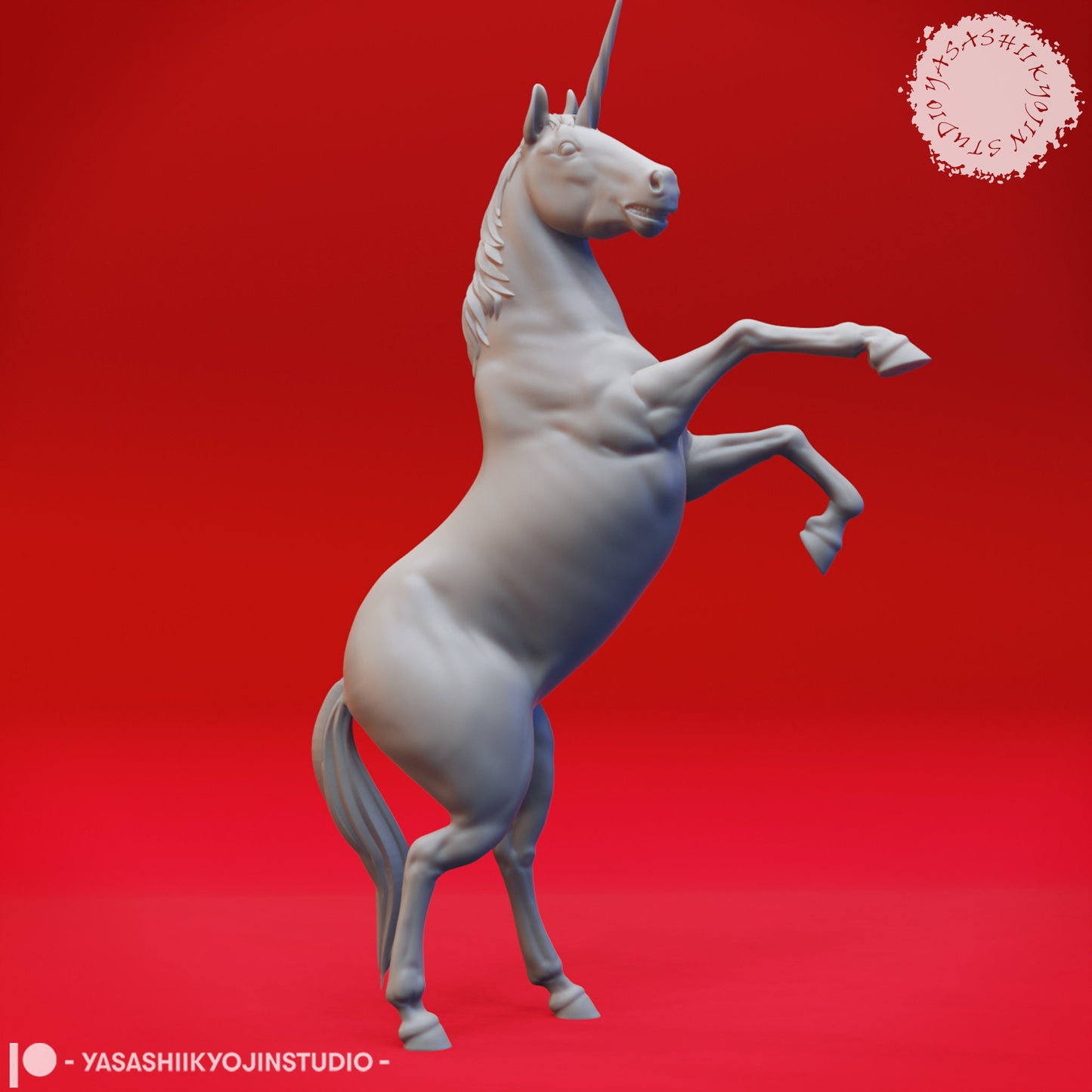 Unicorn/Horse Collection Miniatures (6)  | RPG Minis | D&D | DND | RPG | Tabletop Gaming |  From Yasashii Kyojin Studios