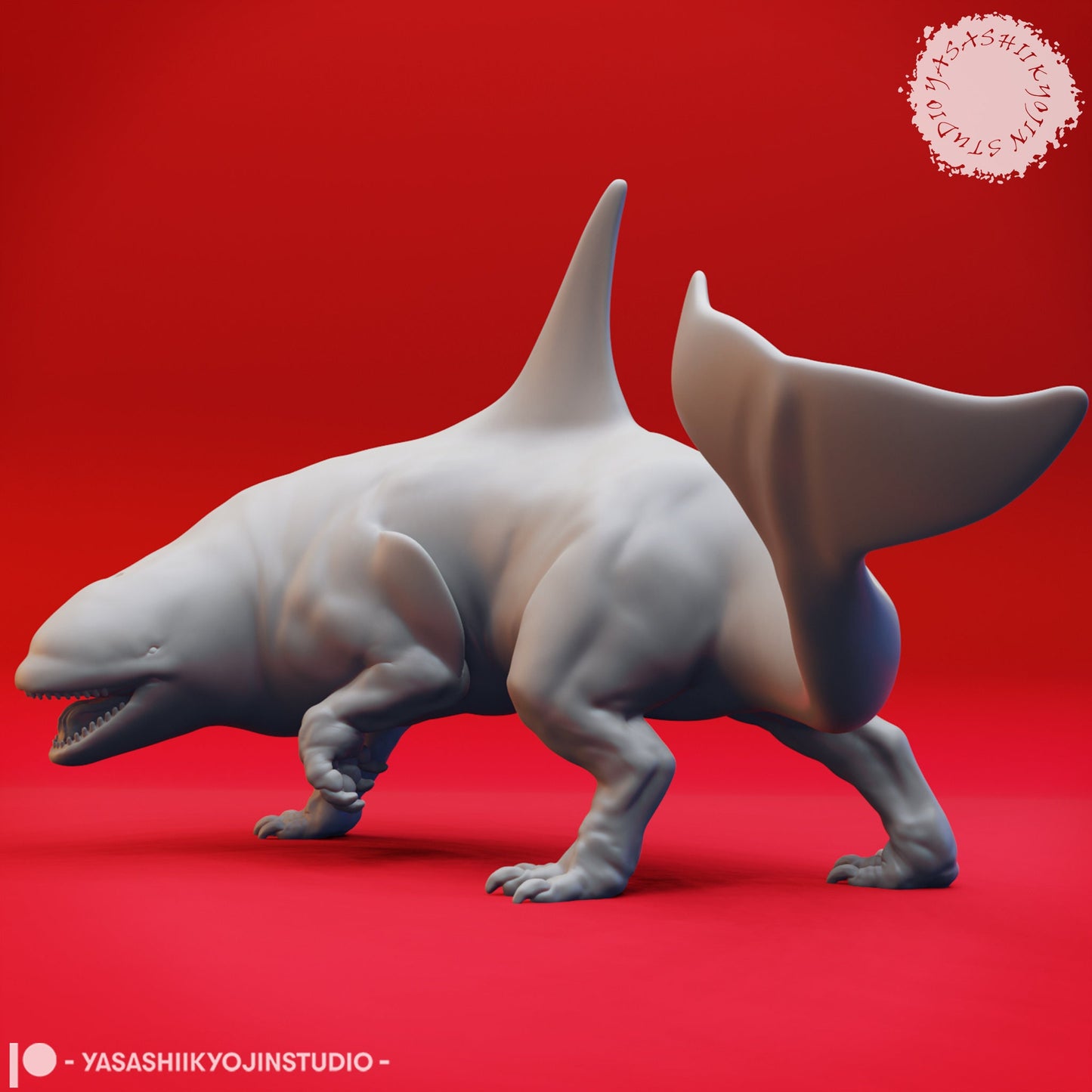 Akhlut Collection (2 Miniatures)  | RPG Killer Whale Mini | D&D Orca | DND Sea Monster | RPG Dolphin | Tabletop Gaming Whale | Kraken