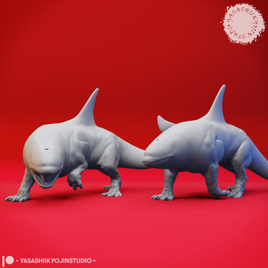 Akhlut Collection (2 Miniatures)  | RPG Killer Whale Mini | D&D Orca | DND Sea Monster | RPG Dolphin | Tabletop Gaming Whale | Kraken