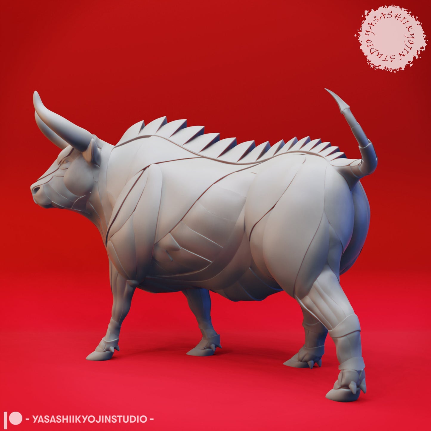 Gorgon Collection (2 Miniatures) | RPG Warforged Bull Minis | D&D Gorgon | DND Gorgon | RPG Cow Mini | Tabletop Gaming Bull Miniatures