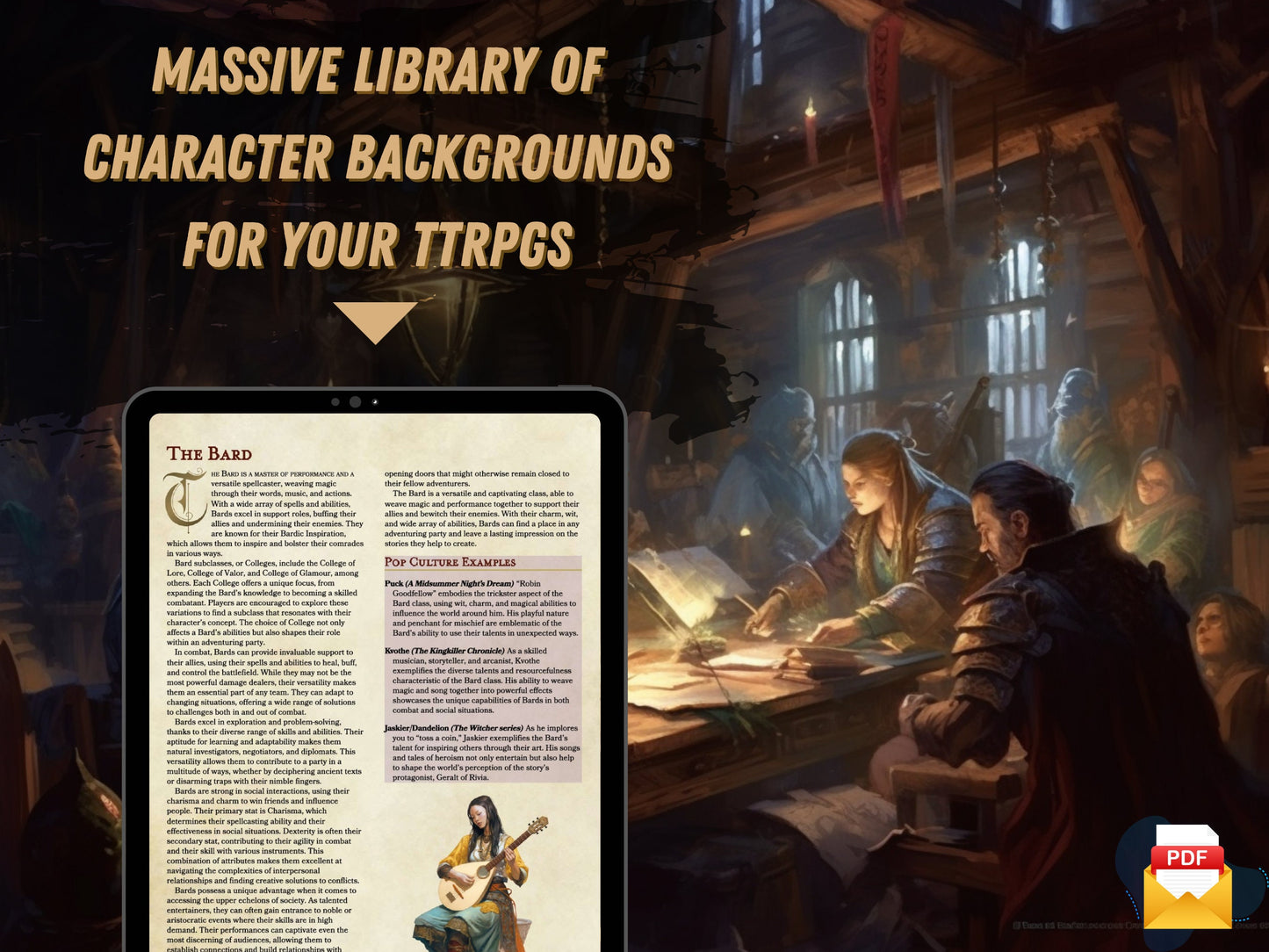 3-Pack: Digital DND Character Background Toolkits | D&D Digital Download | Printable PDF | Character Backgrounds | Digital Art
