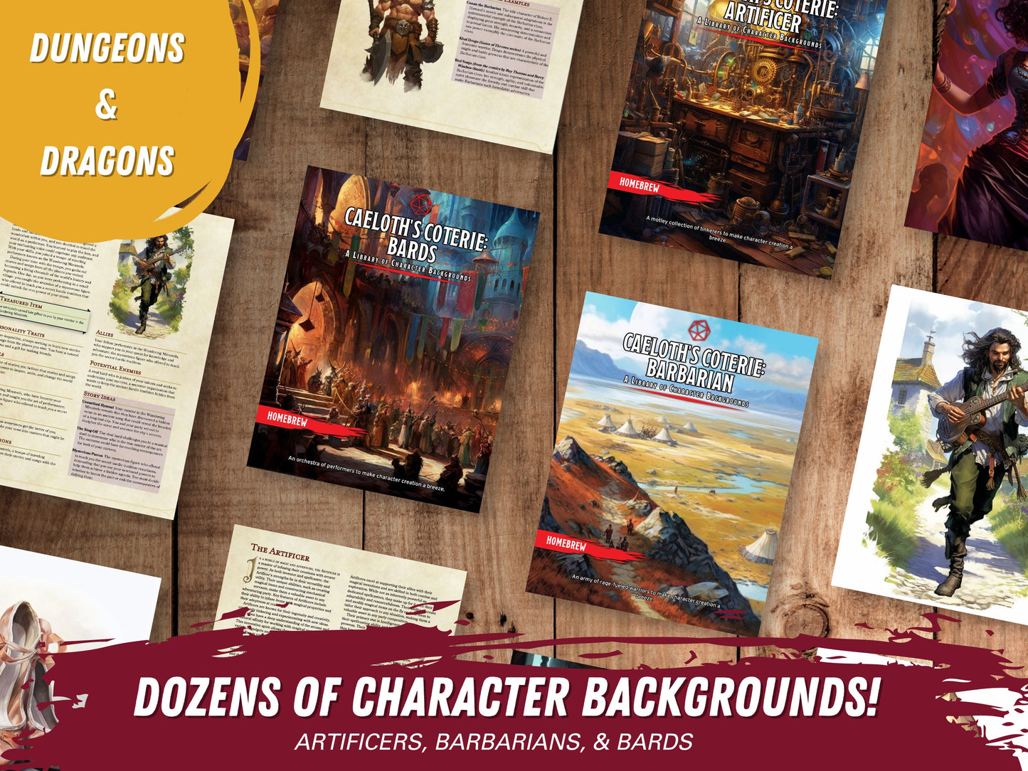 3-Pack: Digital DND Character Background Toolkits | D&D Digital Download | Printable PDF | Character Backgrounds | Digital Art