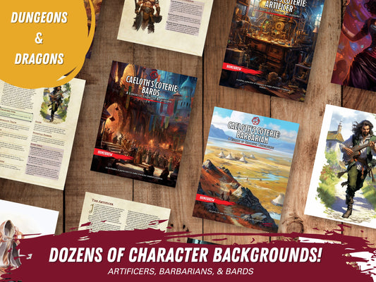3-Pack: Digital DND Character Background Toolkits | D&D Digital Download | Printable PDF | Character Backgrounds | Digital Art