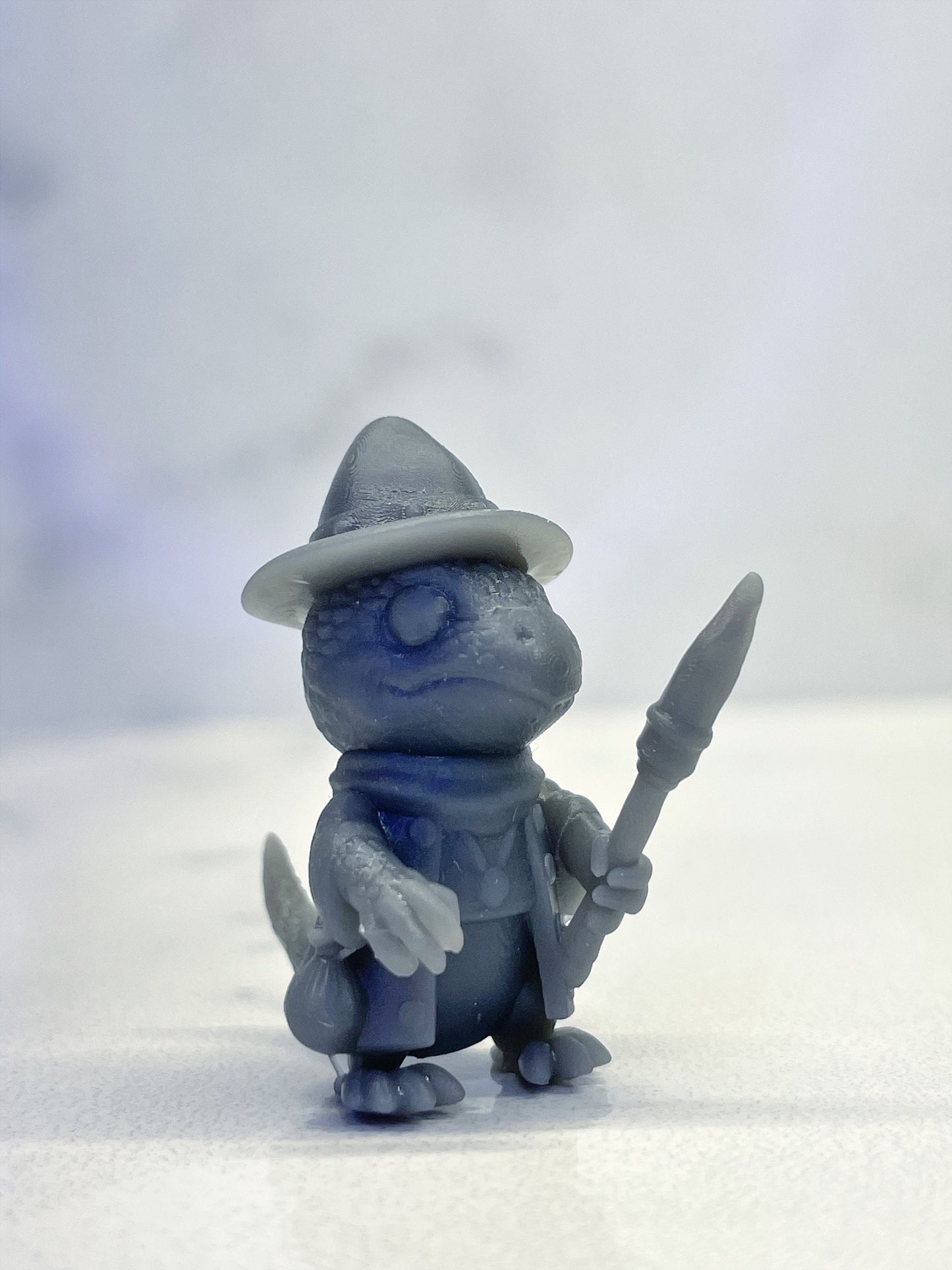 Lizard Wizard Miniature | D&D Lizardfolk Miniature | DnD Lizard Druid | RPG Dragonborn | DND Warlock Miniature | RPG Sorcerer