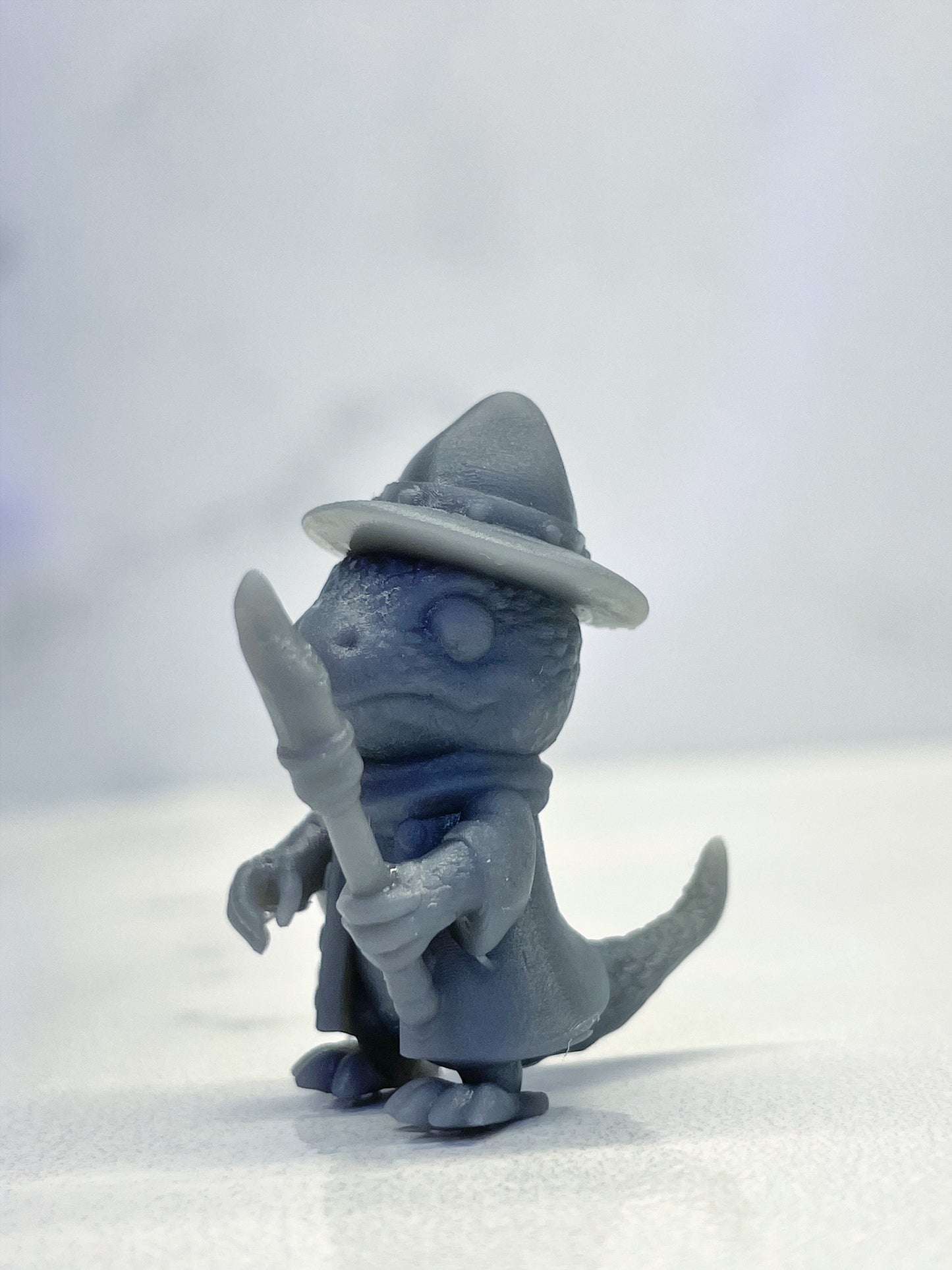 Lizard Wizard Miniature | D&D Lizardfolk Miniature | DnD Lizard Druid | RPG Dragonborn | DND Warlock Miniature | RPG Sorcerer