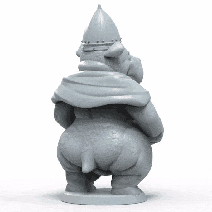 Hippokin Paladin Miniature | D&D Giff Miniature | DnD Hippo | RPG Paladin |DND Fighter Miniature | RPG Barbarian | Tabletop Game Figurine