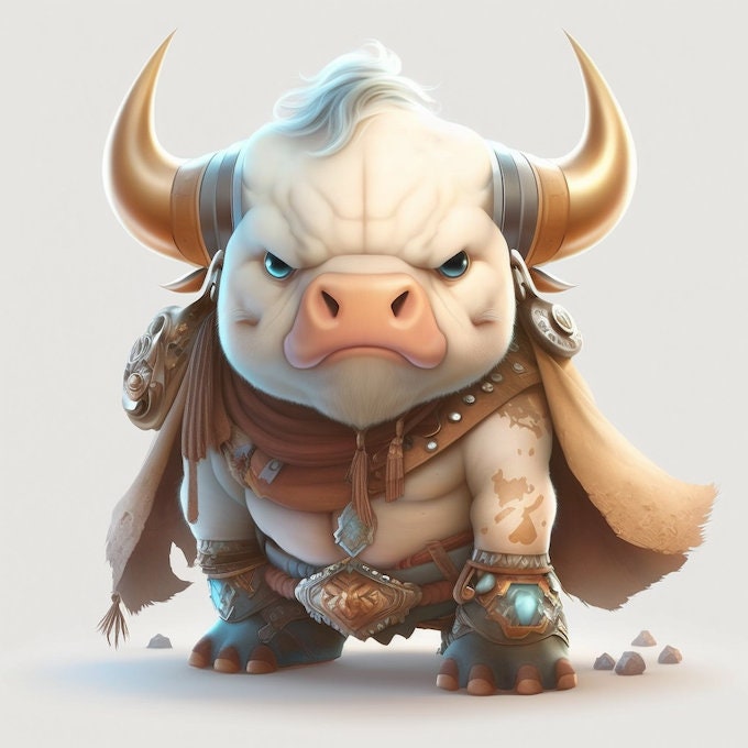 Bull Sorcerer Miniature | D&D Aurochian Miniature | DnD Minotaur Druid | RPG Horned-Folk | DND Warlock Miniature | RPG Wizard