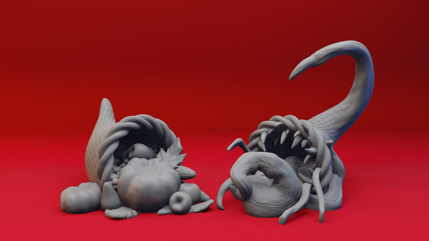 Thanksgiving Mimic Miniature | RPG Minis | D&D | DND | RPG | Tabletop Gaming | Mimic Cornucopia